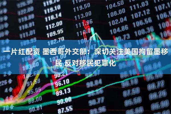 一片红配资 墨西哥外交部：深切关注美国拘留墨移民 反对移民犯罪化